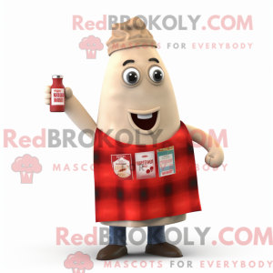 Beige flaske ketchup maskot...