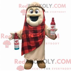 Beige flaske ketchup maskot...