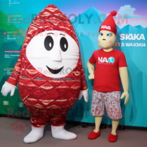 nan Shakshuka mascot costume character dressed with a Bikini and Caps