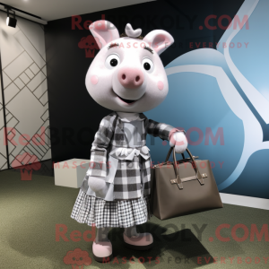 Maskottchenkostüm Gray Sow...
