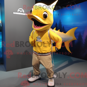 Gull Sverdfisk maskot...