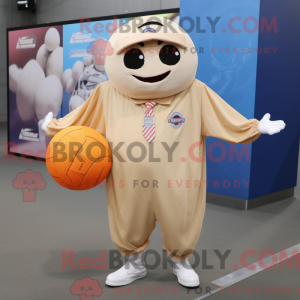 Máscara de handebol bege...