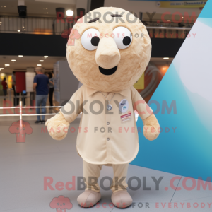 Beige håndbold bold maskot...