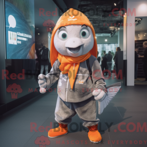 Sølv guldfisk maskot...