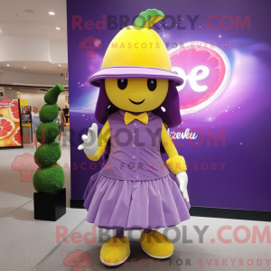 Lilla citron maskot kostume...