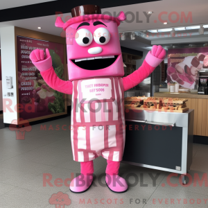 Pink Bbq Ribs maskot...