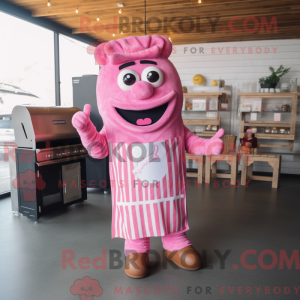 Pink Bbq Ribs maskot...