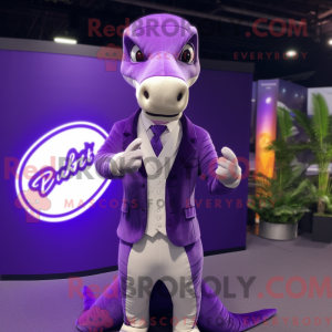 Personaggio mascotte viola...