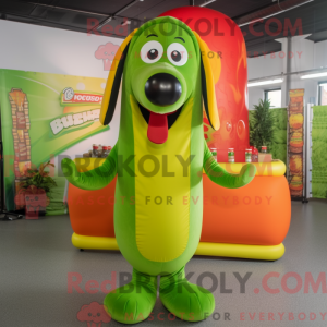 Postava maskota Lime Green...