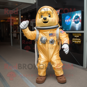 Gouden astronaut mascotte...