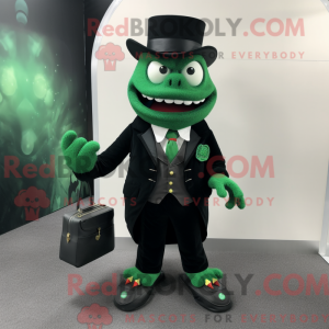 Green Demon mascot costume...