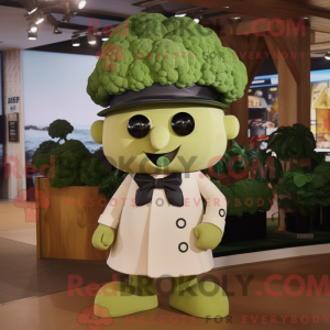 Tan Broccoli mascot costume...