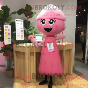 Pink Phone maskot kostume...