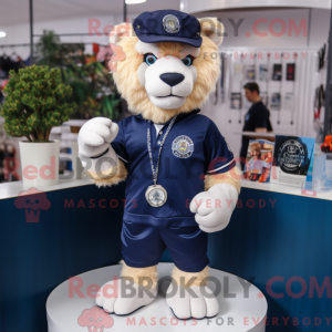 Maskotdraktfigura Navy Lion...