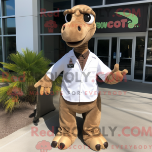 Brun Brachiosaurus maskot...