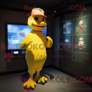 Gul kylling maskot kostume...