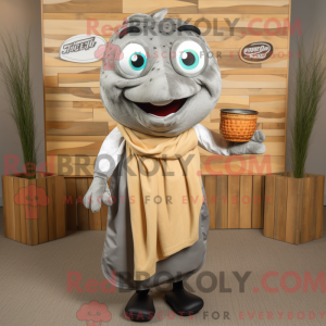 Disfraz de mascota gris...