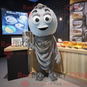 Disfraz de mascota gris...
