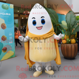 Crème mango-mascottekostuum...