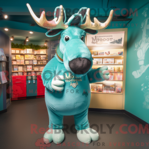 Turquoise Moose mascot...