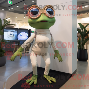 Tan Frog mascottekostuum...