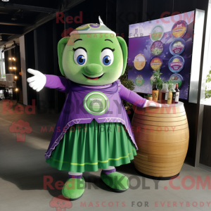 Purple Green Beer mascot...