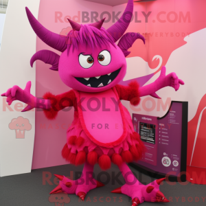 Magenta Devil Maskottchen...