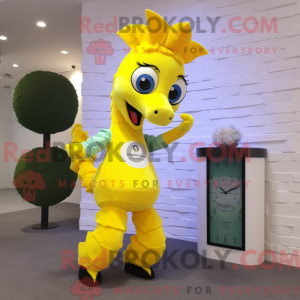 Citrongul søhest maskot...