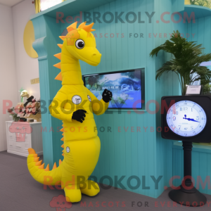 Citrongul søhest maskot...