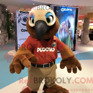 Brown Macaw mascot costume...