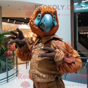 Brun Macaw-maskotdraktfigur...