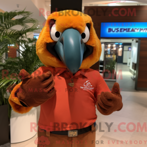 Brun Macaw-maskotdraktfigur...