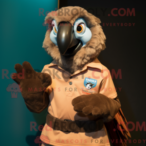Brun Macaw-maskotdraktfigur...