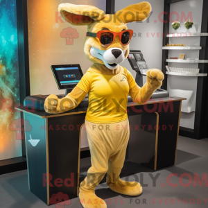 Gold Kangaroo mascot...
