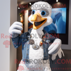 Personaggio mascotte bianco...