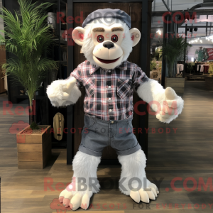 Hvit sjimpanse maskot...