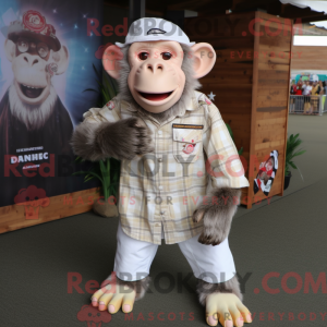 Hvid chimpanse maskot...