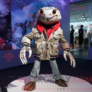 Silver Crab-mascottekostuum...
