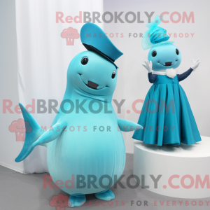 Cyan Narwhal máscara de...