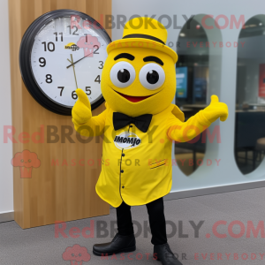 Gul Momentum maskot kostume...