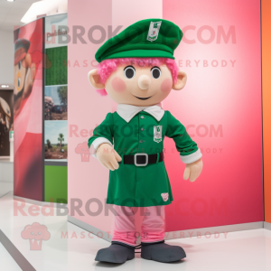 Rosa Maskottchen Kostüm mit...