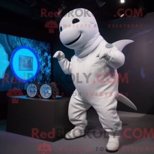 Sølv Beluga Whale maskot...
