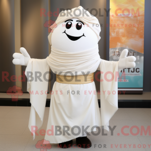 Hvid lasagne maskot kostume...