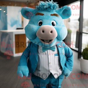 Turkis Sow-maskotdraktfigur...