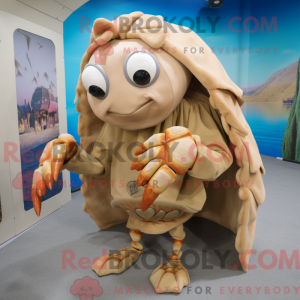 Tan Hermit Crab maskot...
