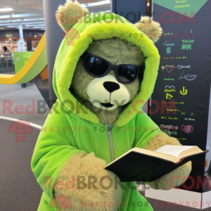 Lime Green Alpaca mascot...