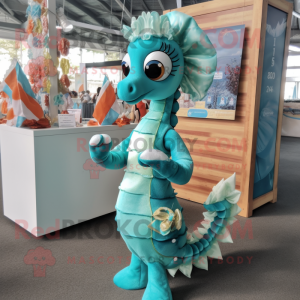 Turkis Seahorse maskot...