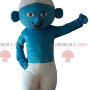 Mascotte de Schtroumpf personnage bleu et blanc de BD -