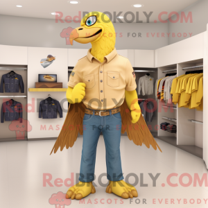 Gold Bald Eagle maskot...