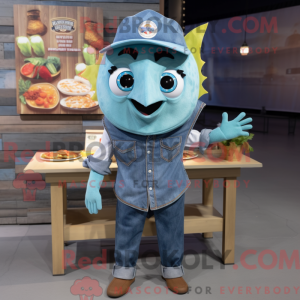 Disfraz de mascota de Cyan...